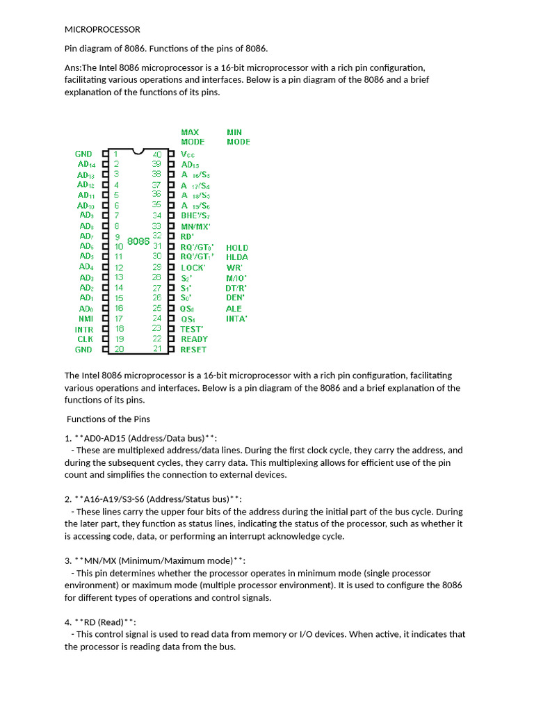 MICROPROCESSOR & SE Assignmemt | PDF | Central Processing Unit ...