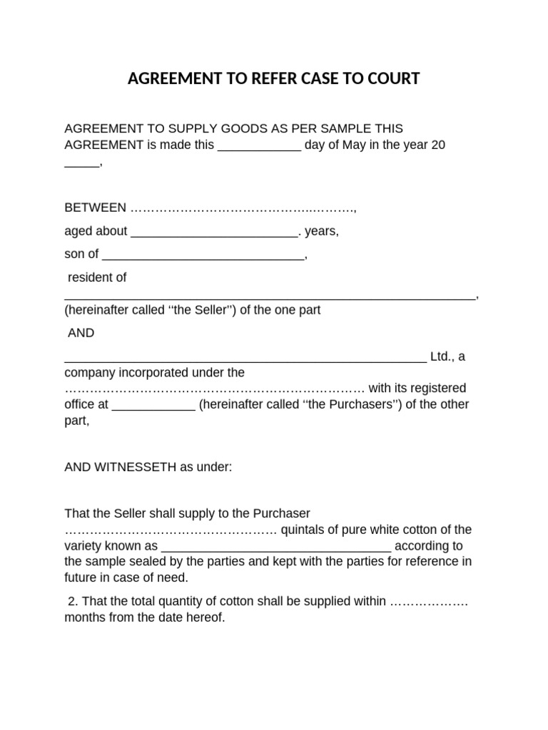 Agreement To Refer Case To Court | PDF | Auction | Prices