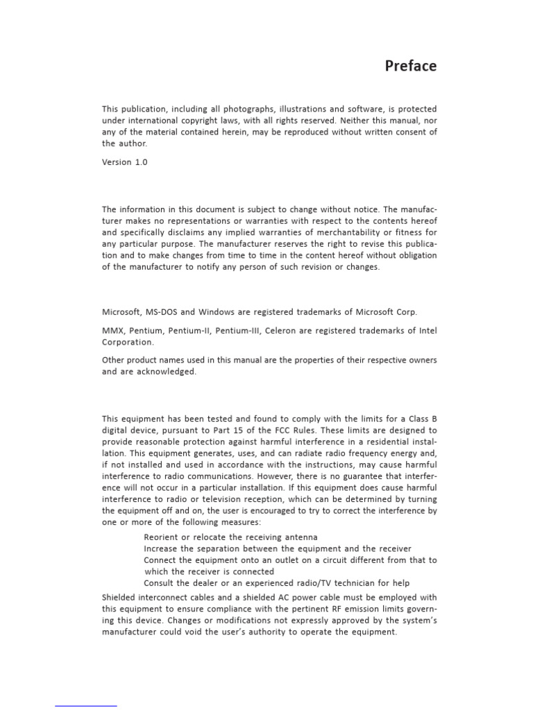 Preface: H61H2-M4 User Manual | PDF | Bios | Usb