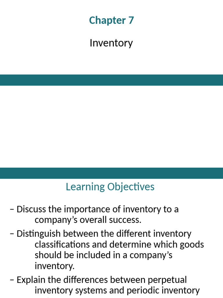 ACCT 1115 Lecture Notes 7 (CH 7) | PDF | Inventory | Cost Of Goods Sold