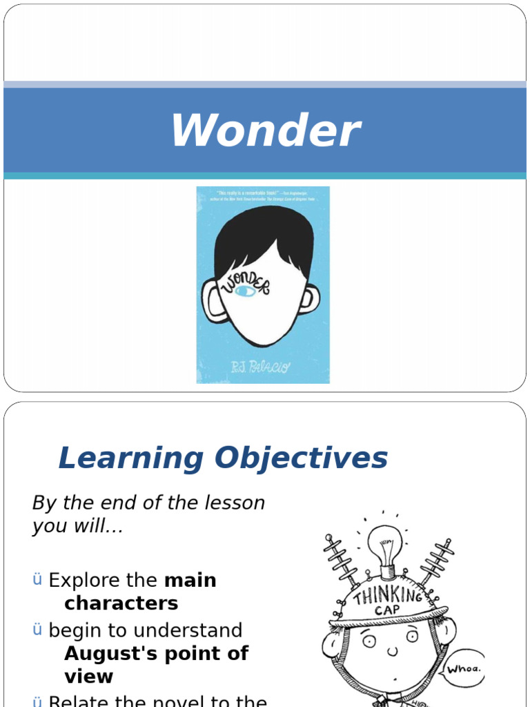 Day 3 - Wonder Chapter 1 and Intro | PDF