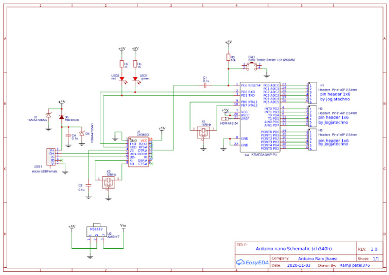 Arduino Nano Schematic (CH340) | PDF