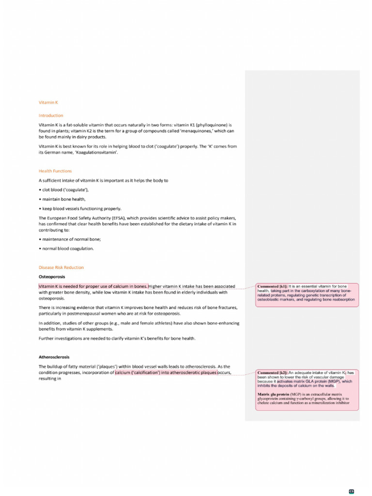 Vitamin K | PDF