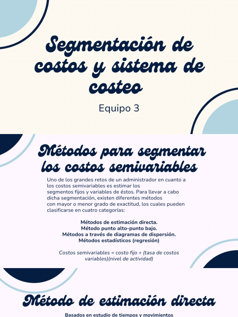 Segmentacion y Sistema de Costos | PDF