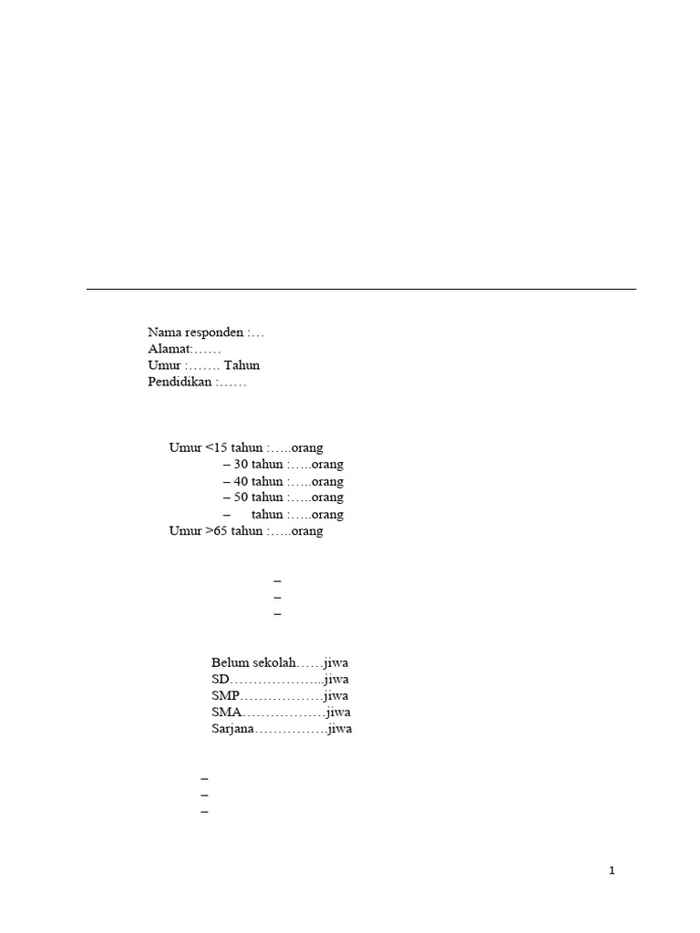 Kuesioner travel cost 2024 r pdf perjalanan seni