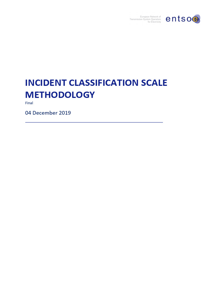 Incident Classification Scale Guide | PDF | High Voltage Direct Current ...