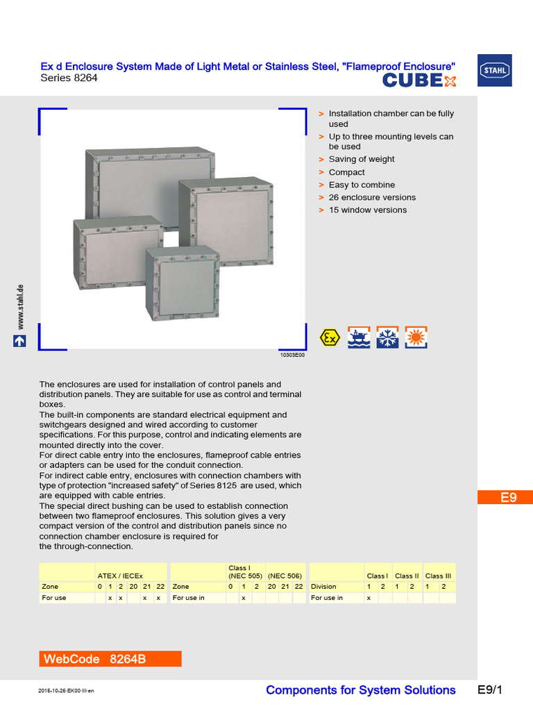 Flameproof Enclosure System 8264 | PDF | Electrical Engineering ...