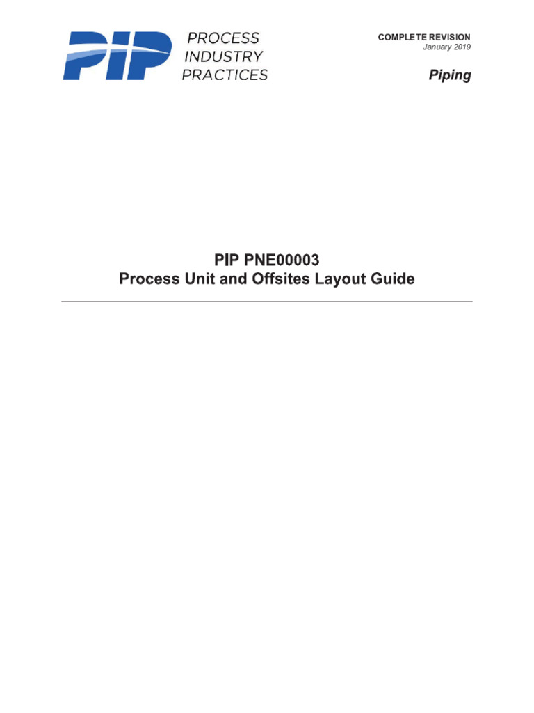 PIP PNE00003 Process Unit and Offsites Layout Guide | PDF