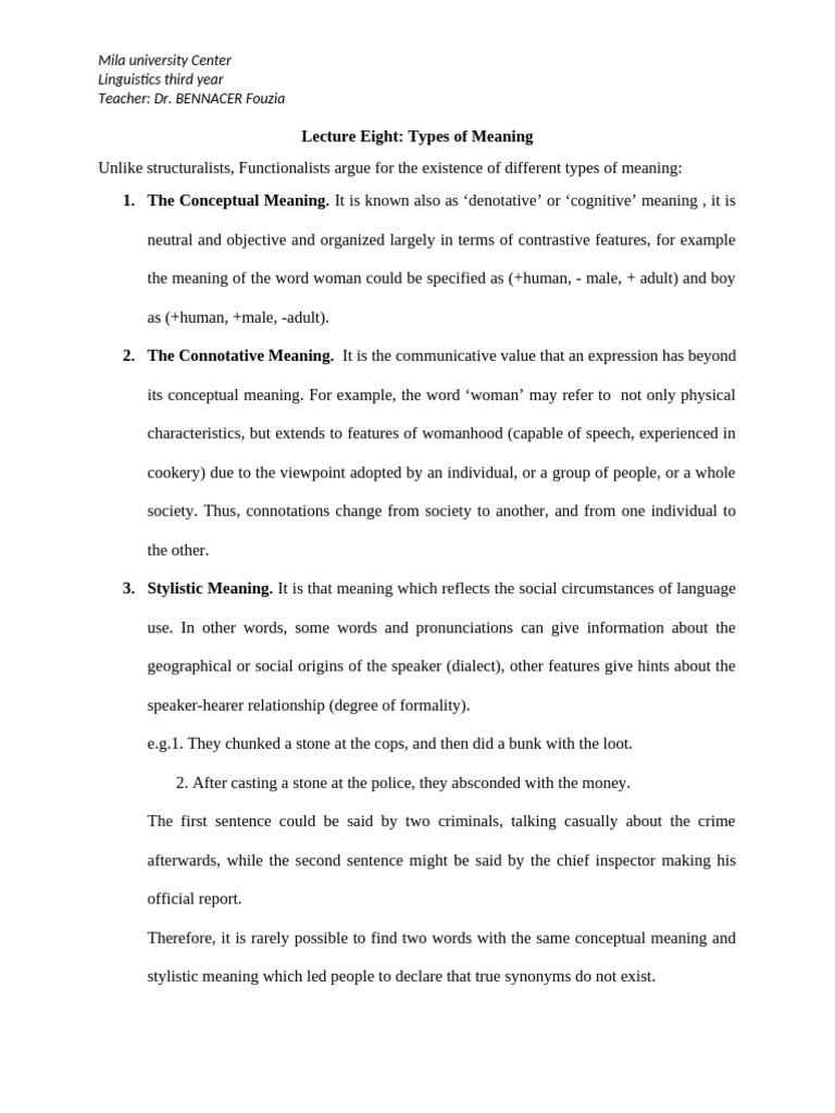 CLASS EIGHT GUIDE LECTURE intelligence overview