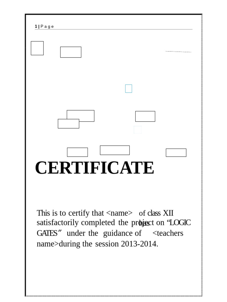Physics Investigatory Project On Logic Gates Pdf Logic Gate