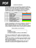 Arrumação dos livros