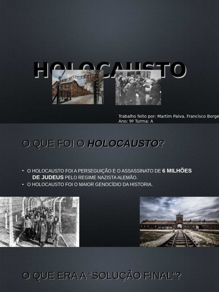 Entenda o Holocausto e suas consequências | PDF