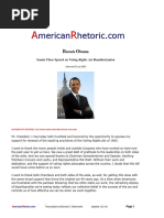 Barack Obama - Senate Floor Speech On Voting Rights Act Renewal