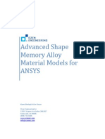 Advanced Shape Memory Alloy Material Models For ANSYS