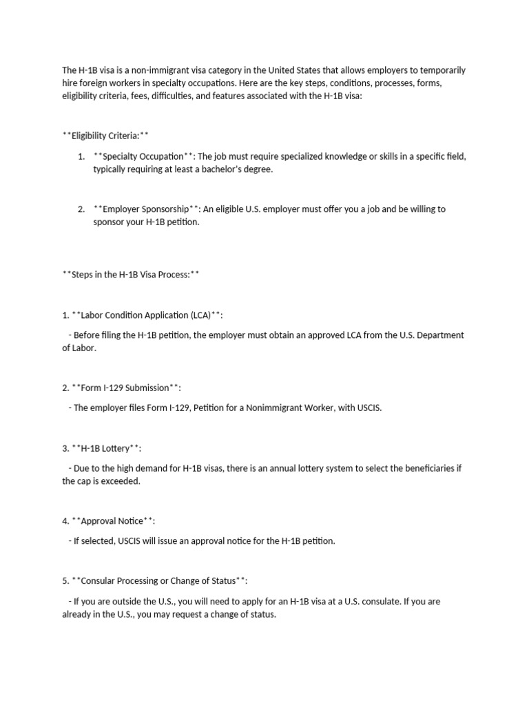 About H 1b U S Visa Pdf H 1 B Visa United States Nationality Law