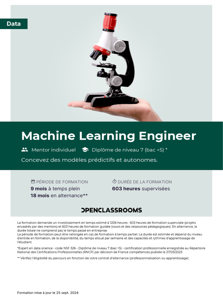 Formation Machine Learning Engineer | PDF | Apprentissage automatique ...