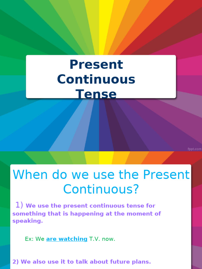 Present Continuous | PDF | Language Arts & Discipline | Foreign ...