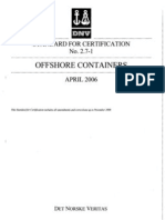 DNV Standards For Certification No 2.7-1 Offshore Containers