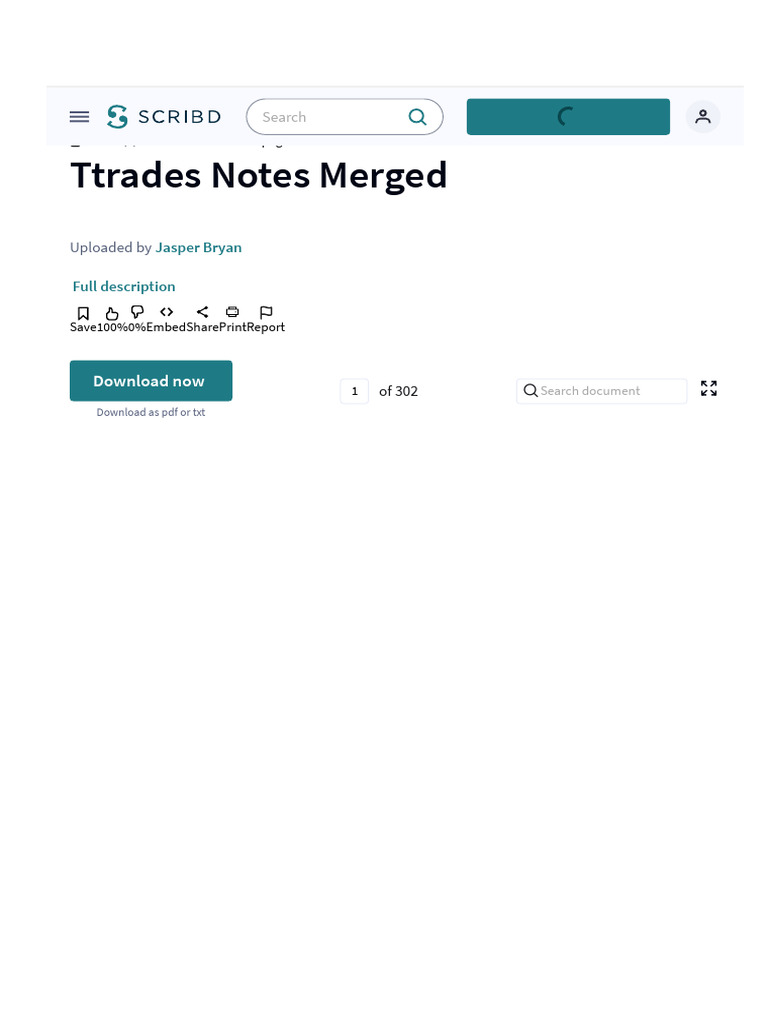 Document753252012ttrades Notes Merged | PDF