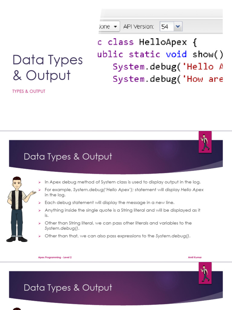 Salesforce Data+Types+&+Output | PDF