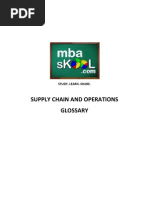 Supply Chain and Operations Glossary: Study. Learn. Share