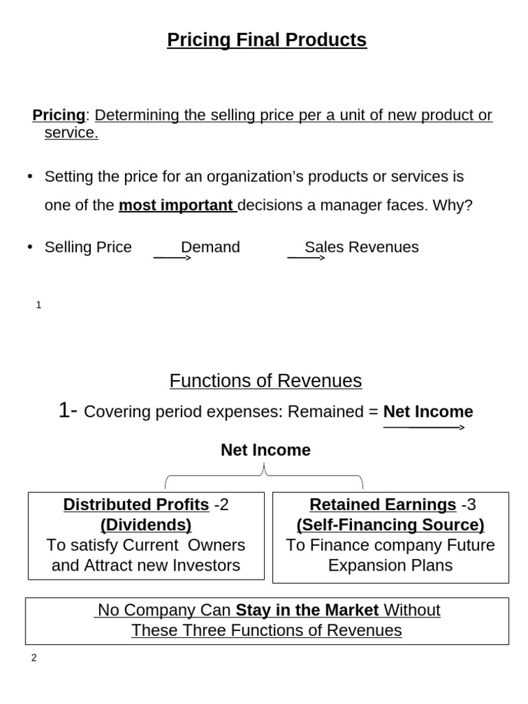 4 - Pricing Final Products | PDF | Prices | Financial Markets