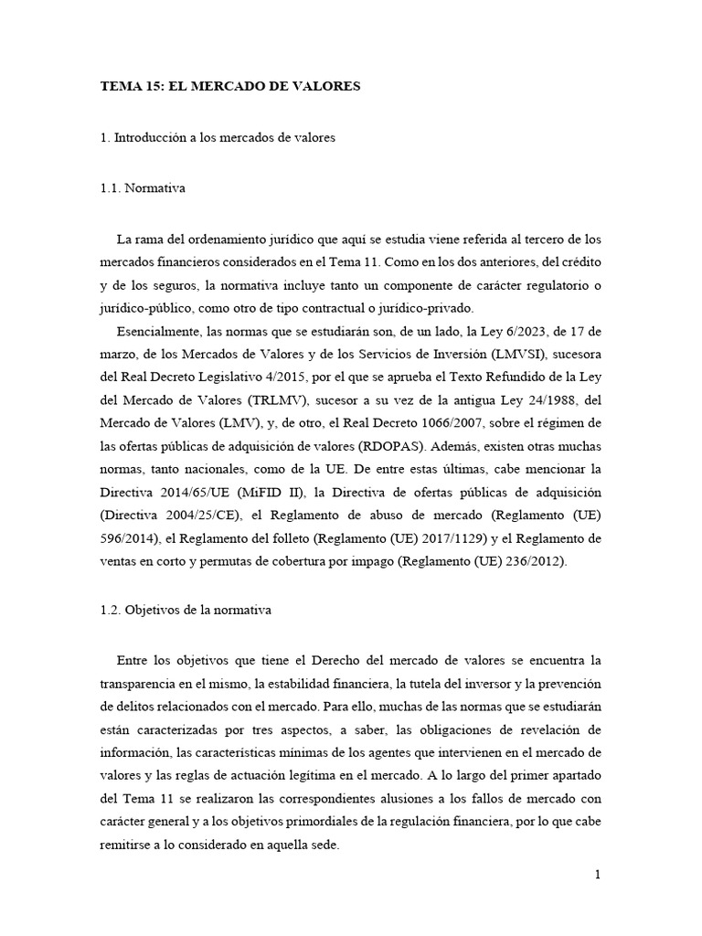 Introducción al Mercado de Valores | PDF | Bolsa de Valores | Opción ...