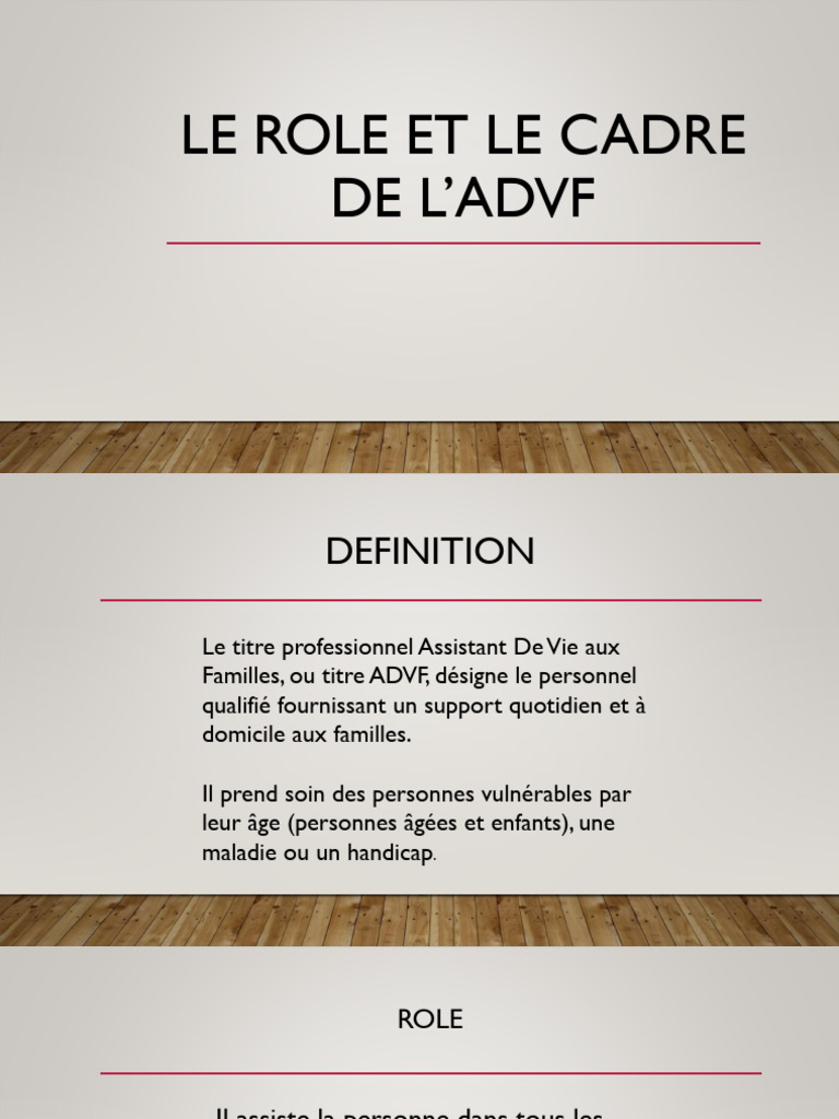 Rôle et limites de l'ADVF | PDF | Invalidité | Vieillesse
