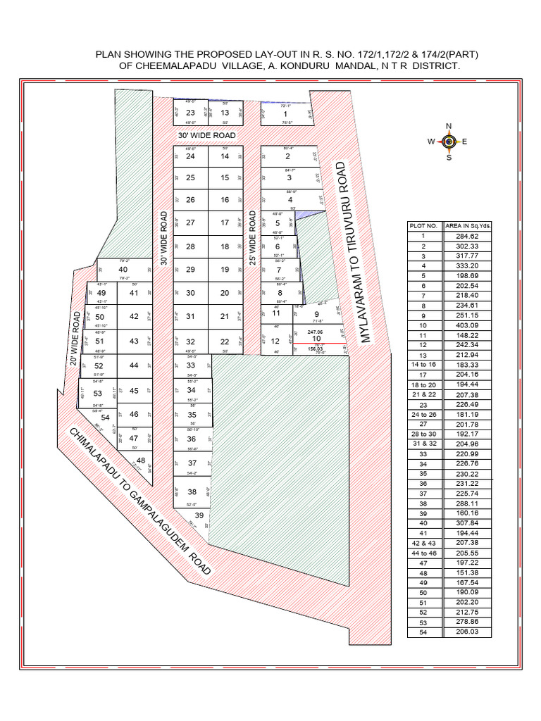 Proposed Layout Plan for Cheemalapadu | PDF