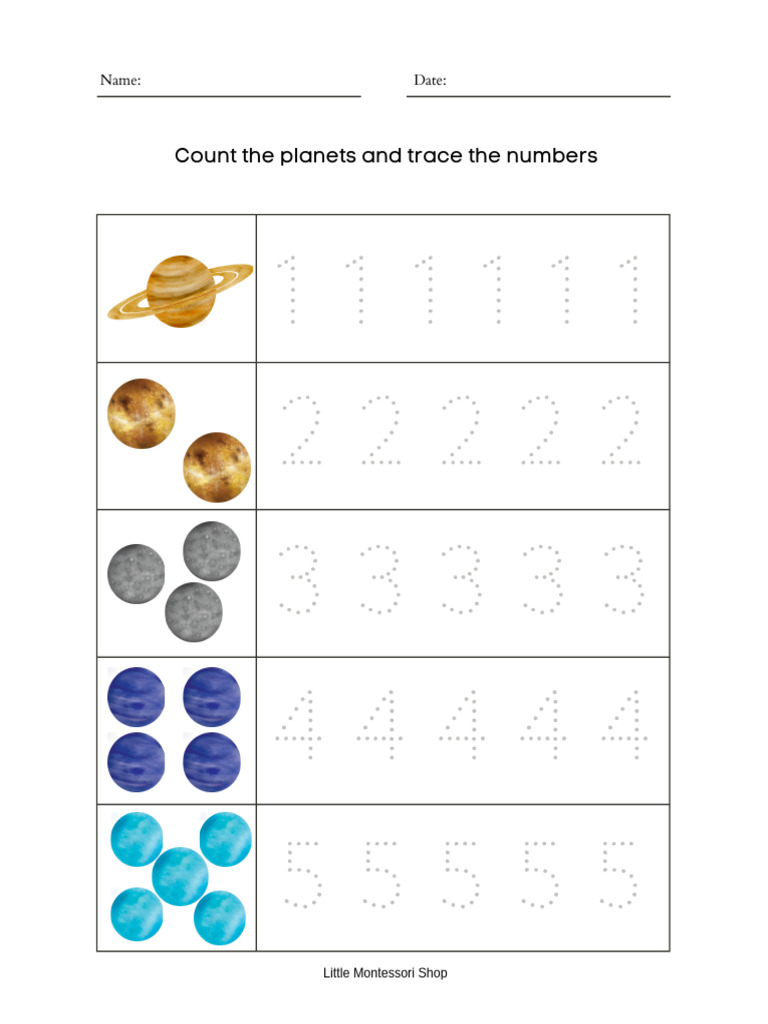 Planets Counting Pdf