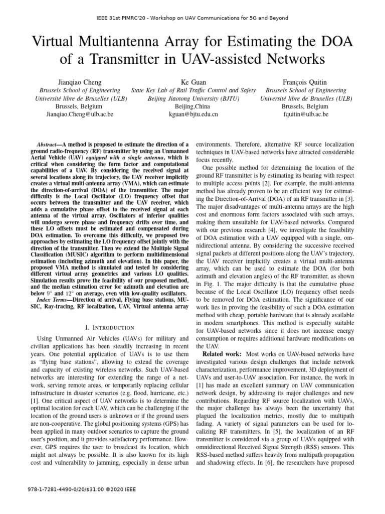 Virtual Multiantenna Array For Estimating The DOA of A Transmitter in ...