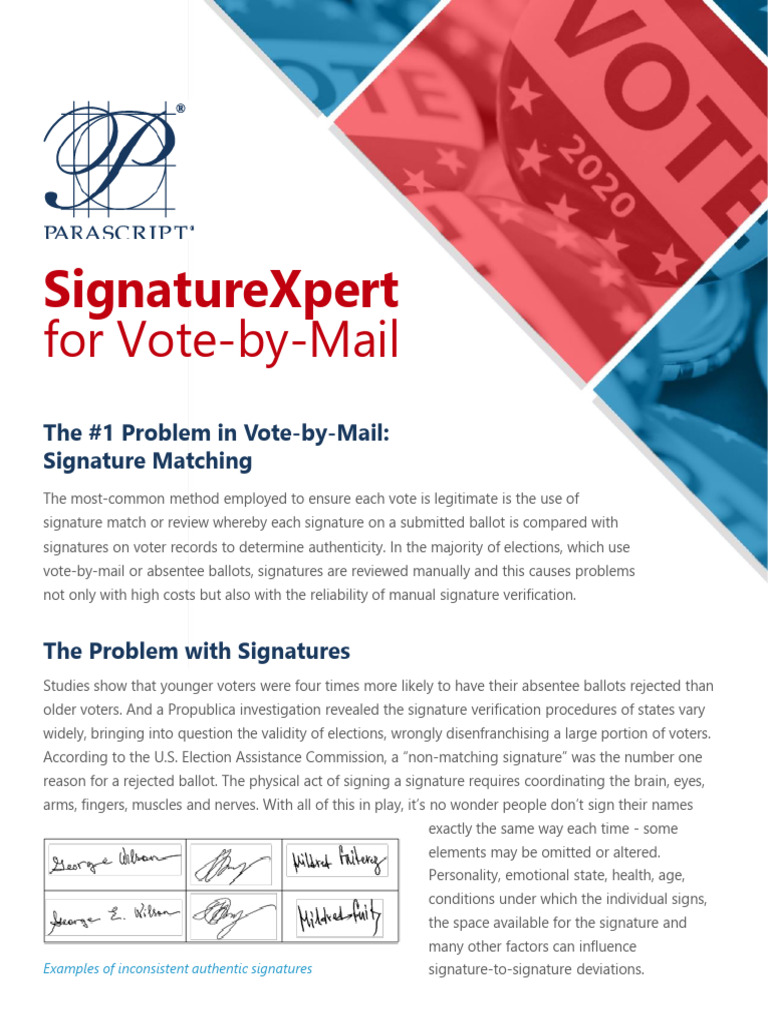 Automated Signature Verification for Voting | PDF | Signature