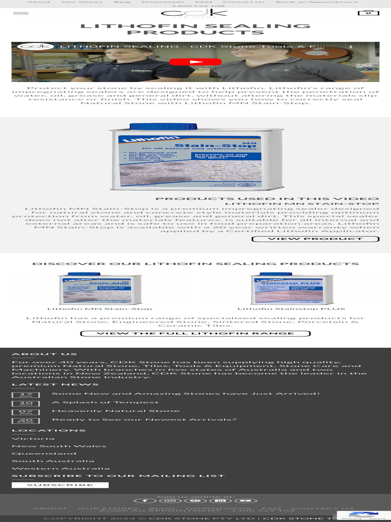 Lithofin Sealing - CDK Stone | PDF | Materials