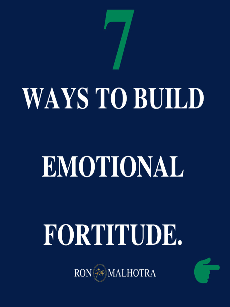 7 Ways To Build Emotional Fortitude 1566311955 | PDF | Cooking, Food & Wine