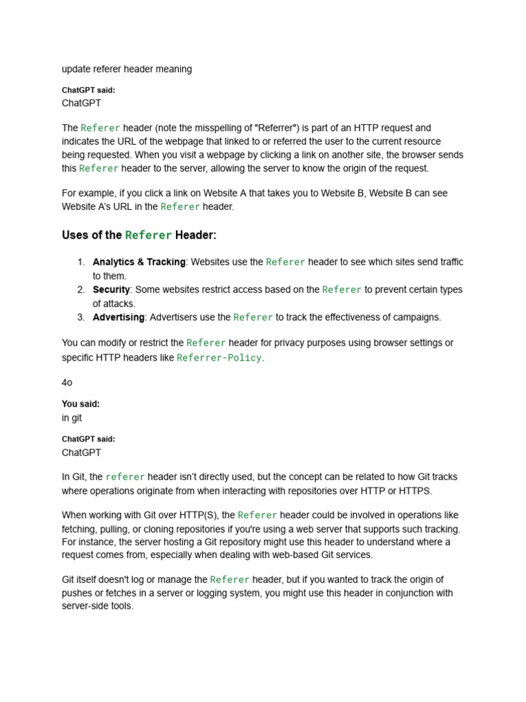Update Referer Header | PDF | Computing | Software