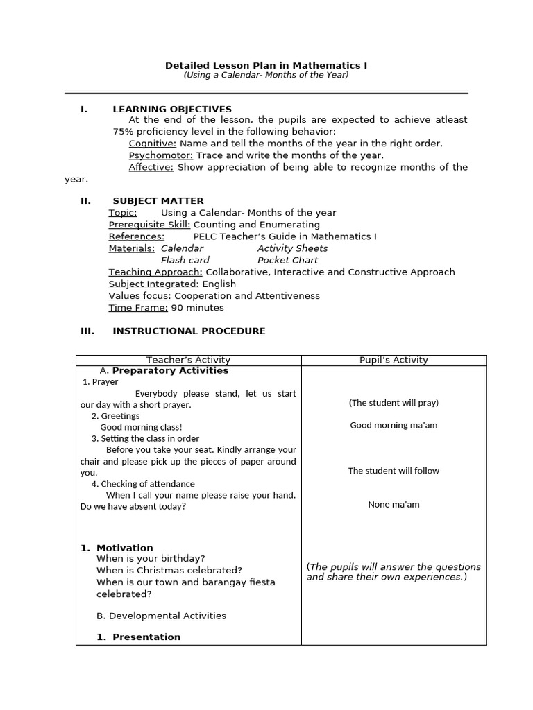 Maria Nicole Lesson Plan MATH | PDF | Lesson Plan | Human Communication