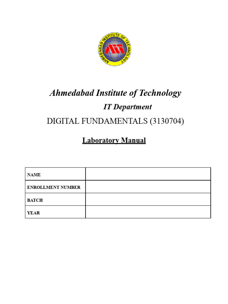 DF Lab Manual - Student | PDF | Logic Gate | Engineering