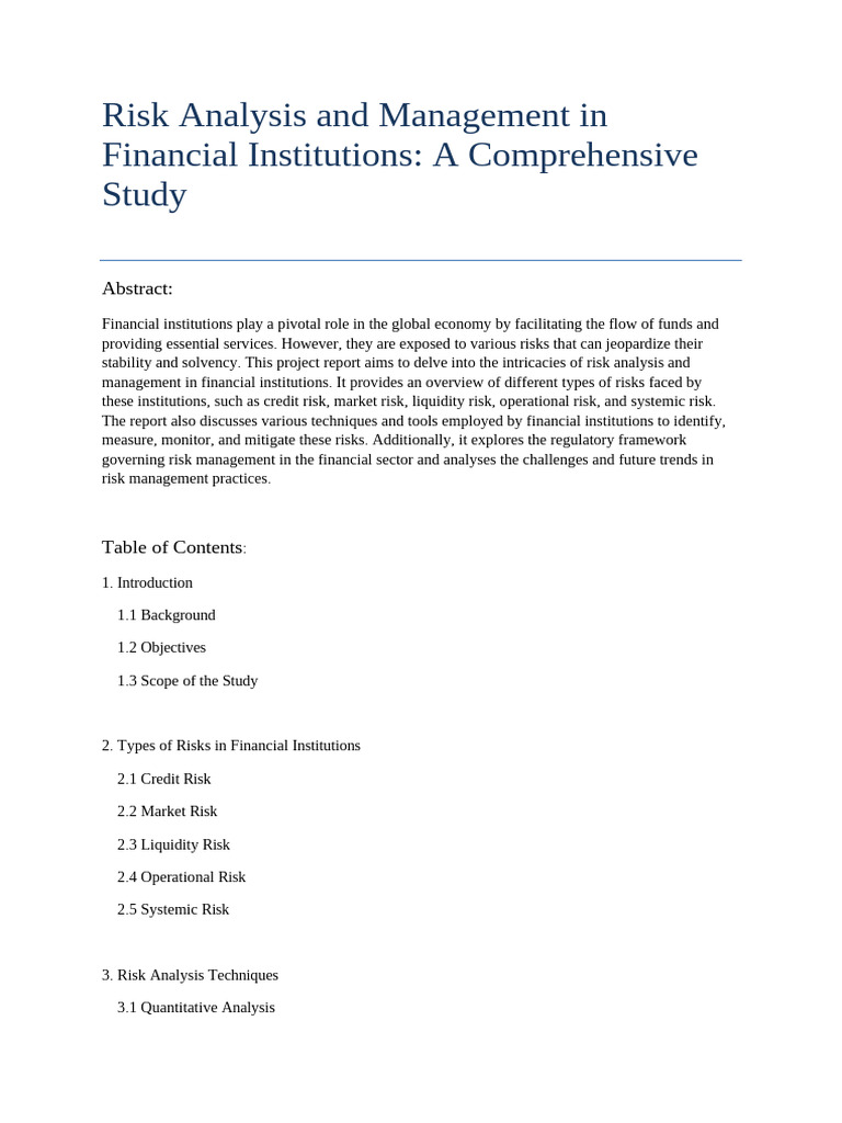 Risk Management in Financial Institutions | PDF | Risk | Risk Management