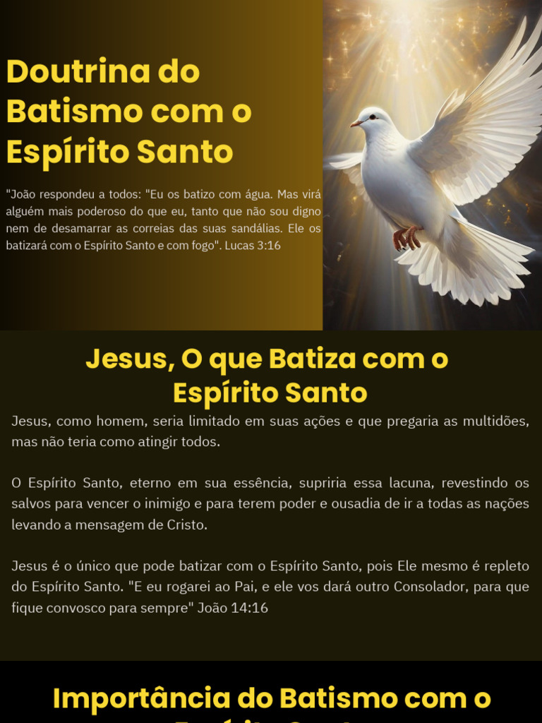 Batismo com o Espírito Santo | PDF | Espírito Santo (religião) | Batismo