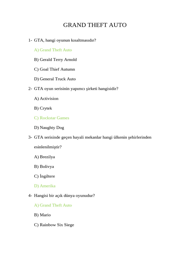 Grand Theft Auto | PDF