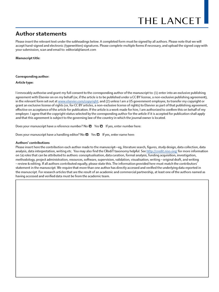 Author Statements en Complétion Signe GB FC | PDF | License