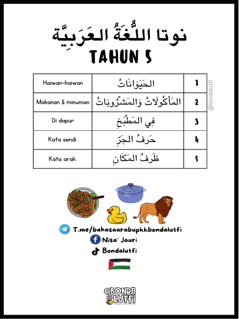 Nota B.arab Tahun 5 UPKK Bondalutfi | PDF