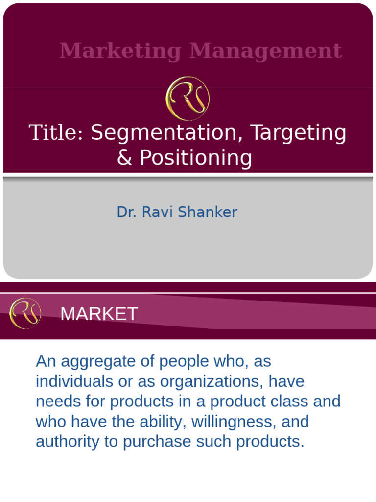 Market Segmentation and Targeting Strategies | PDF | Marketing | Market ...