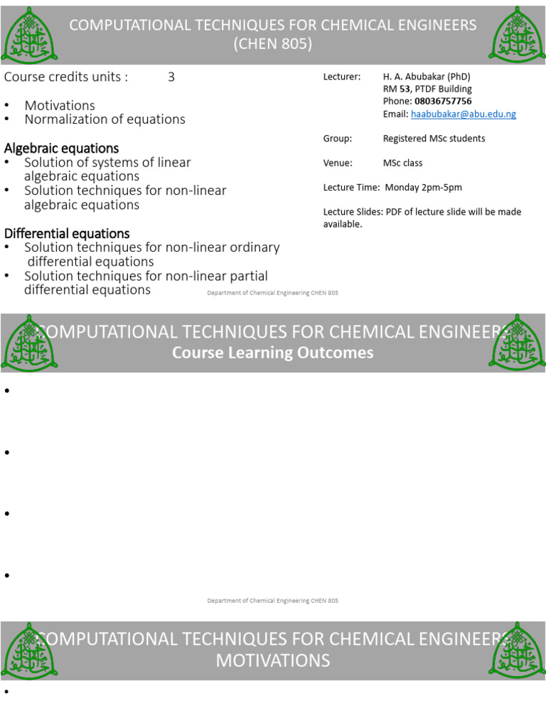 Computational Techniques in Chemical Engineering | PDF | Fluid Dynamics ...