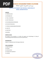 Weekly Generator Test Log Template | PDF | Electric Generator | Switch