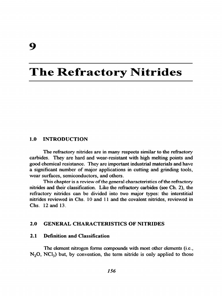 Overview of Refractory Nitrides | PDF | Chemical Bond | Covalent Bond