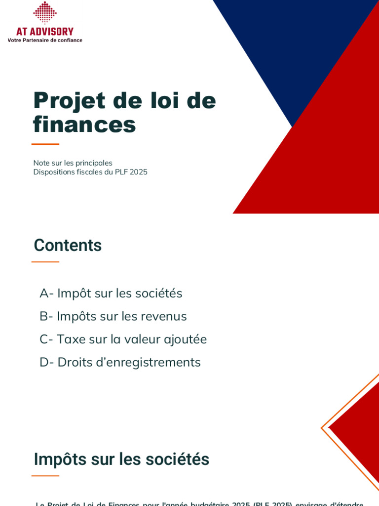 Dispositions fiscales du PLF 2025 | PDF | Impôt sur le revenu | Impôts