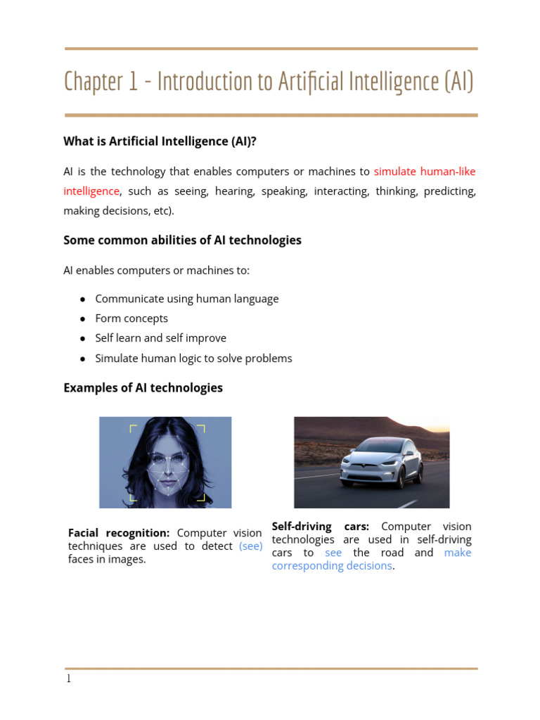 CUHK AI Quiz Revision Notes - 2024 - 2025 | PDF | Artificial ...