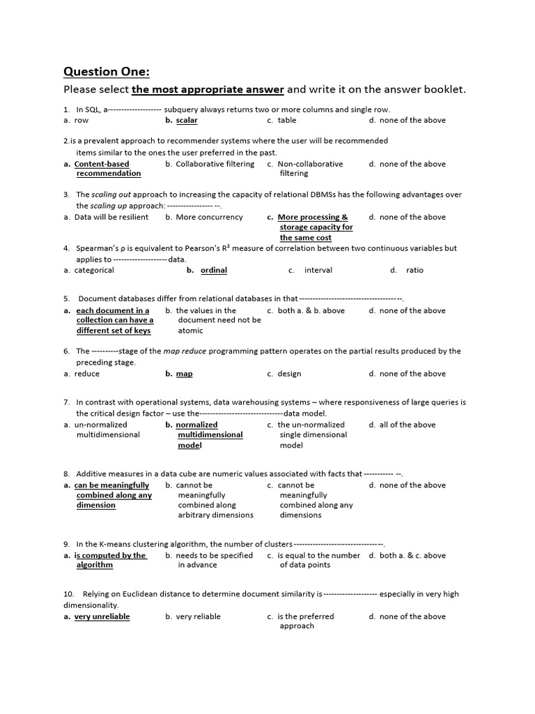 SQL and Data Science Quiz Questions | PDF | Databases | Relational Database