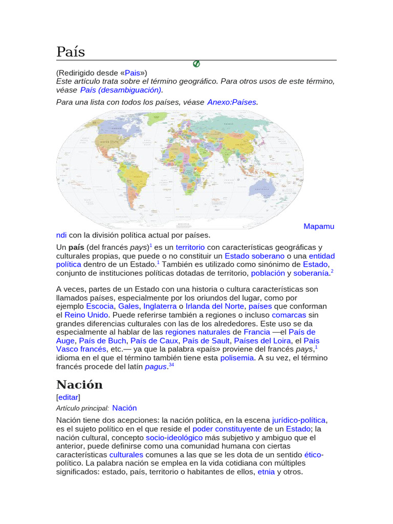 País | PDF | Relaciones Internacionales | Ciencias Políticas